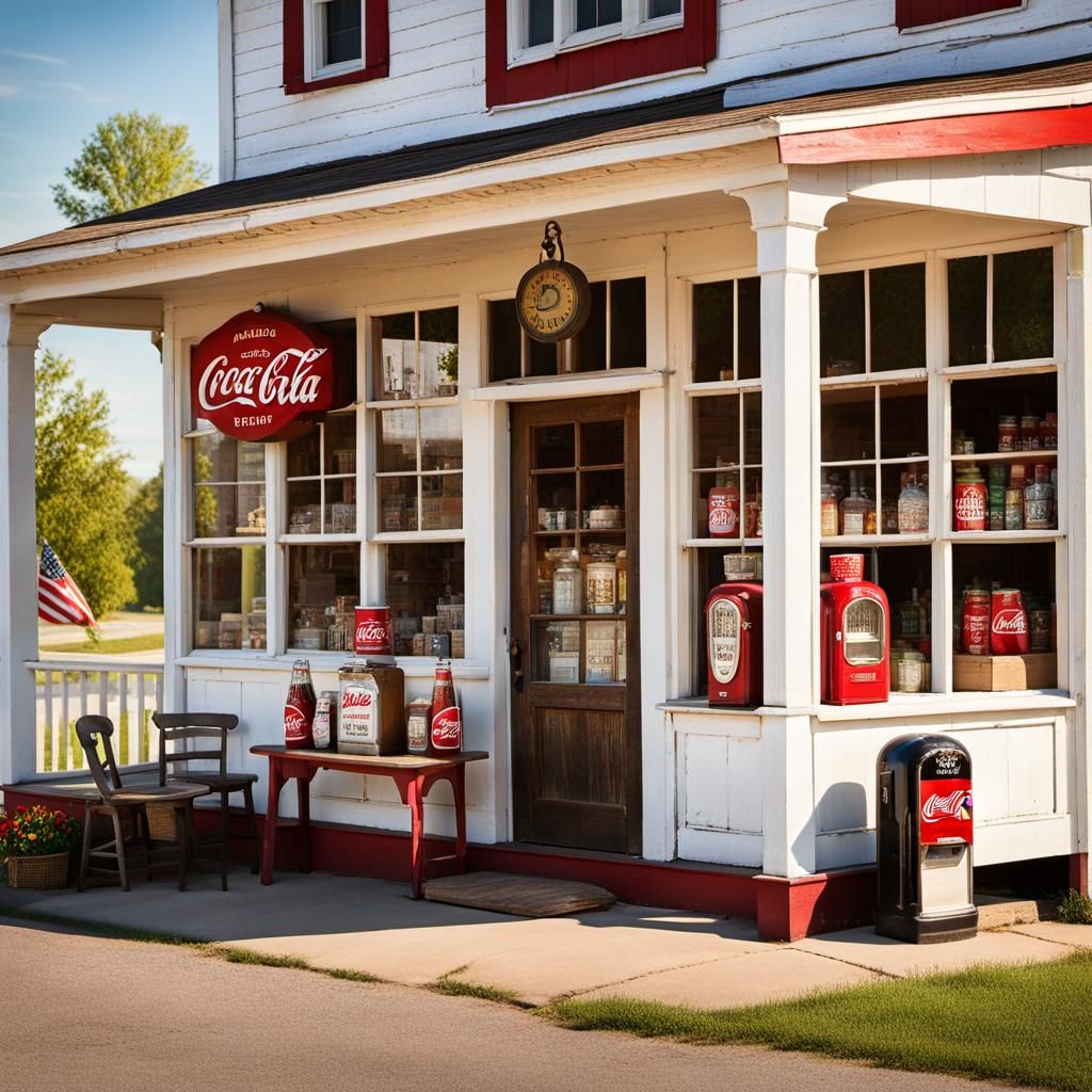 Nostalgic 1940s General Store Photo