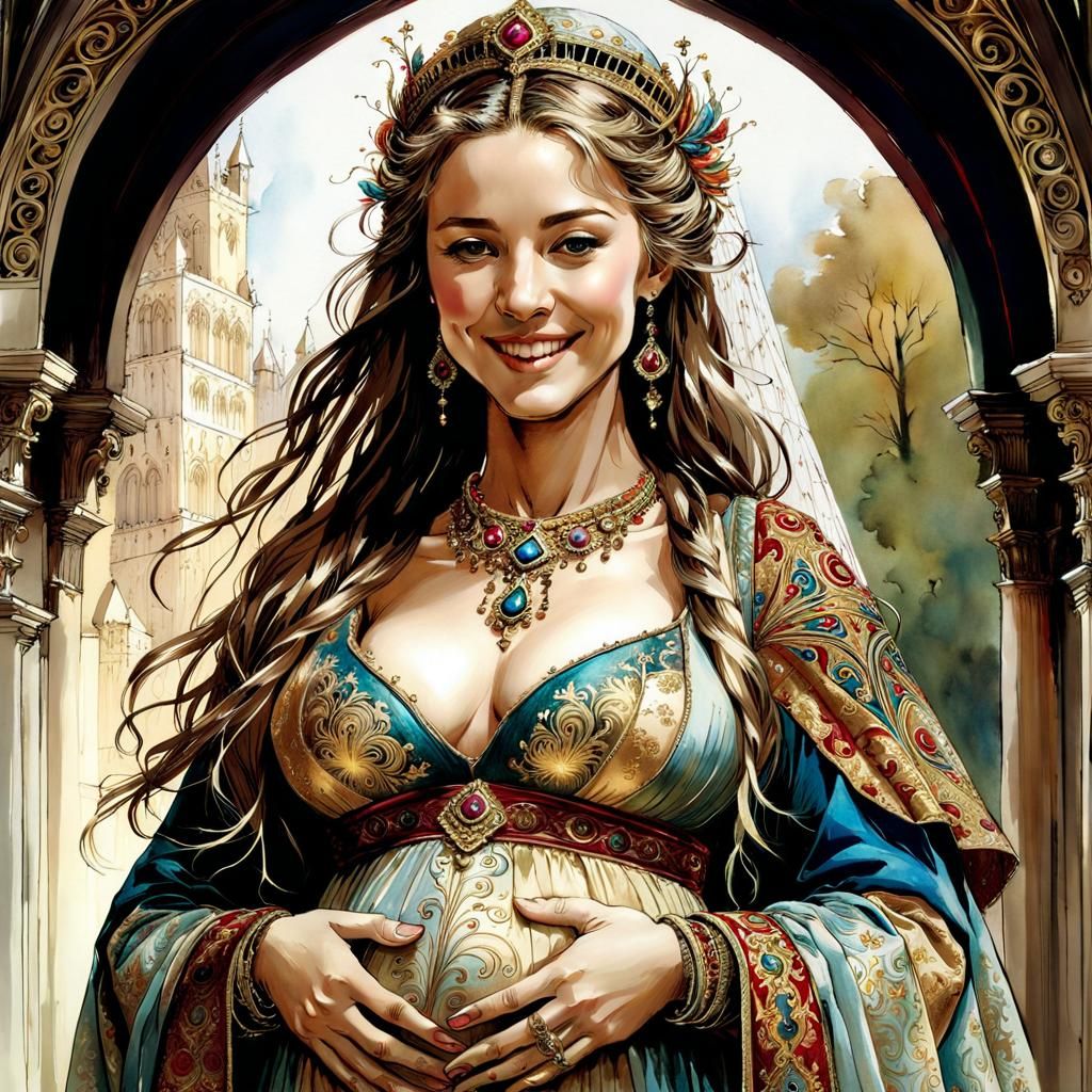 Medieval pregnant princess