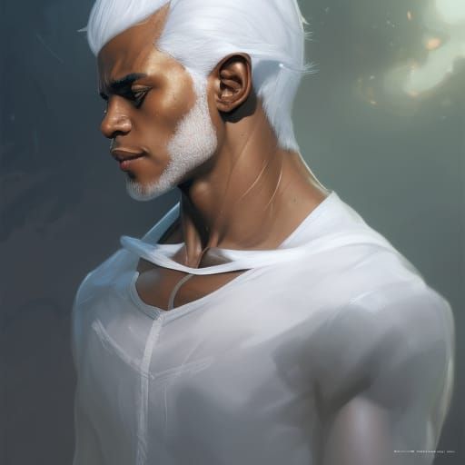 Detailed Portrait of Black Elf in Hyperdetailed Concept Art
