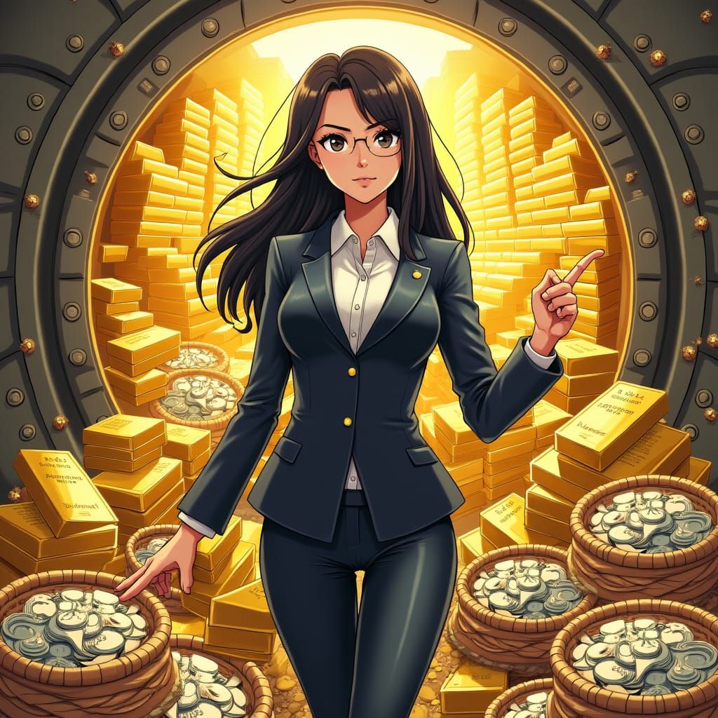 Anime Investor in Gold Vault: Manga Style