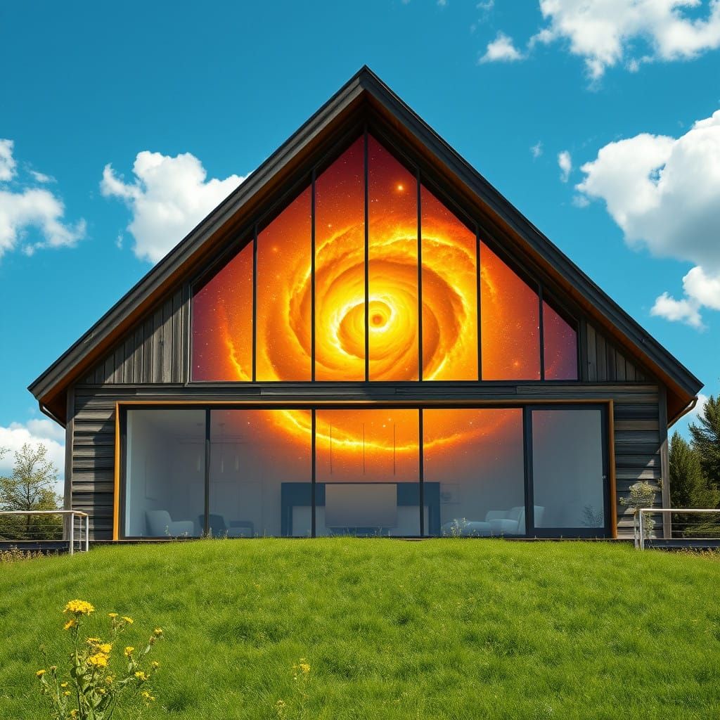 Rustic Hilltop Retreat with a Golden Galaxy View