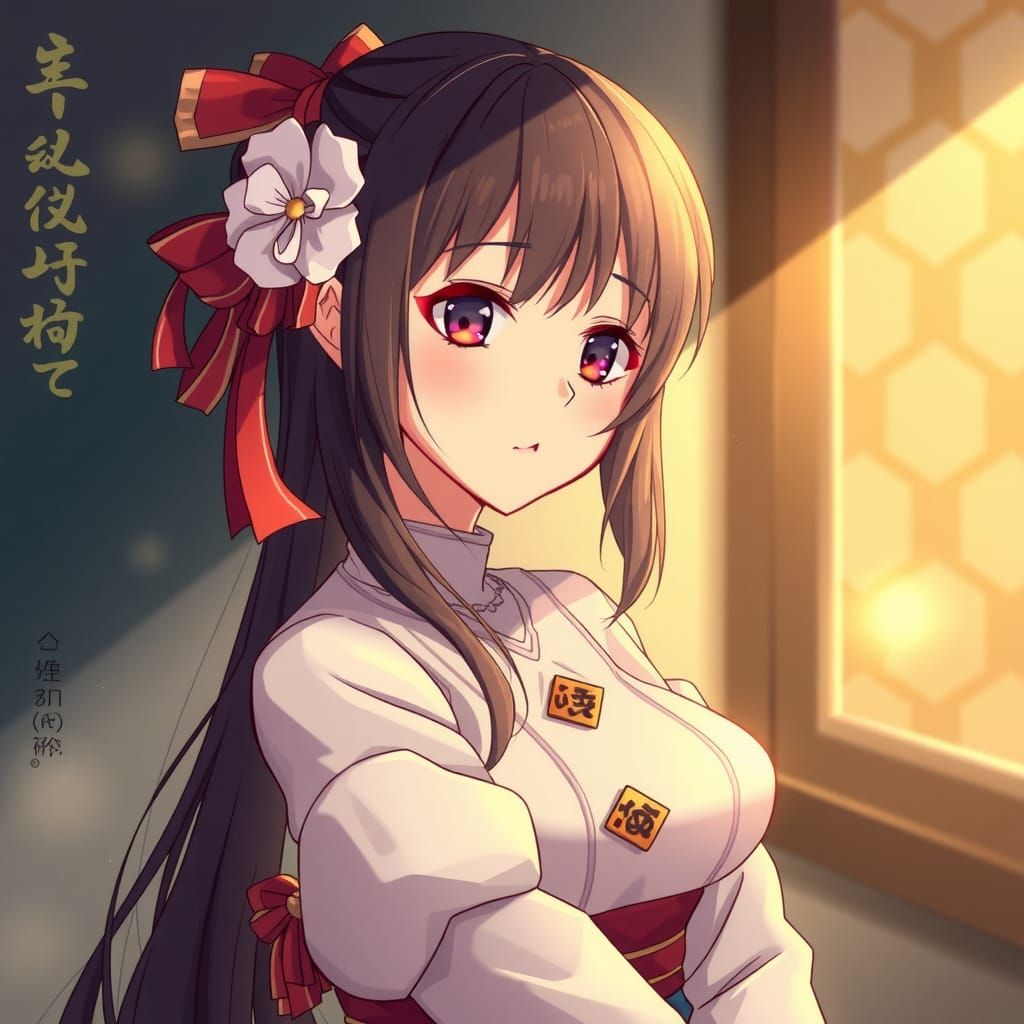 Anime Girl in Manga Style