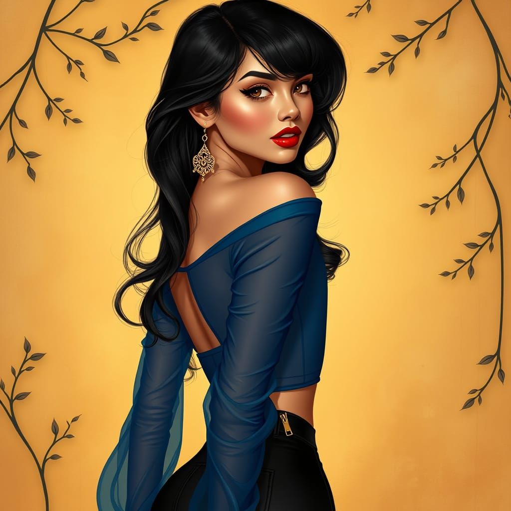 Stunning Filipina Pin-Up with Modern Fantasy Twist