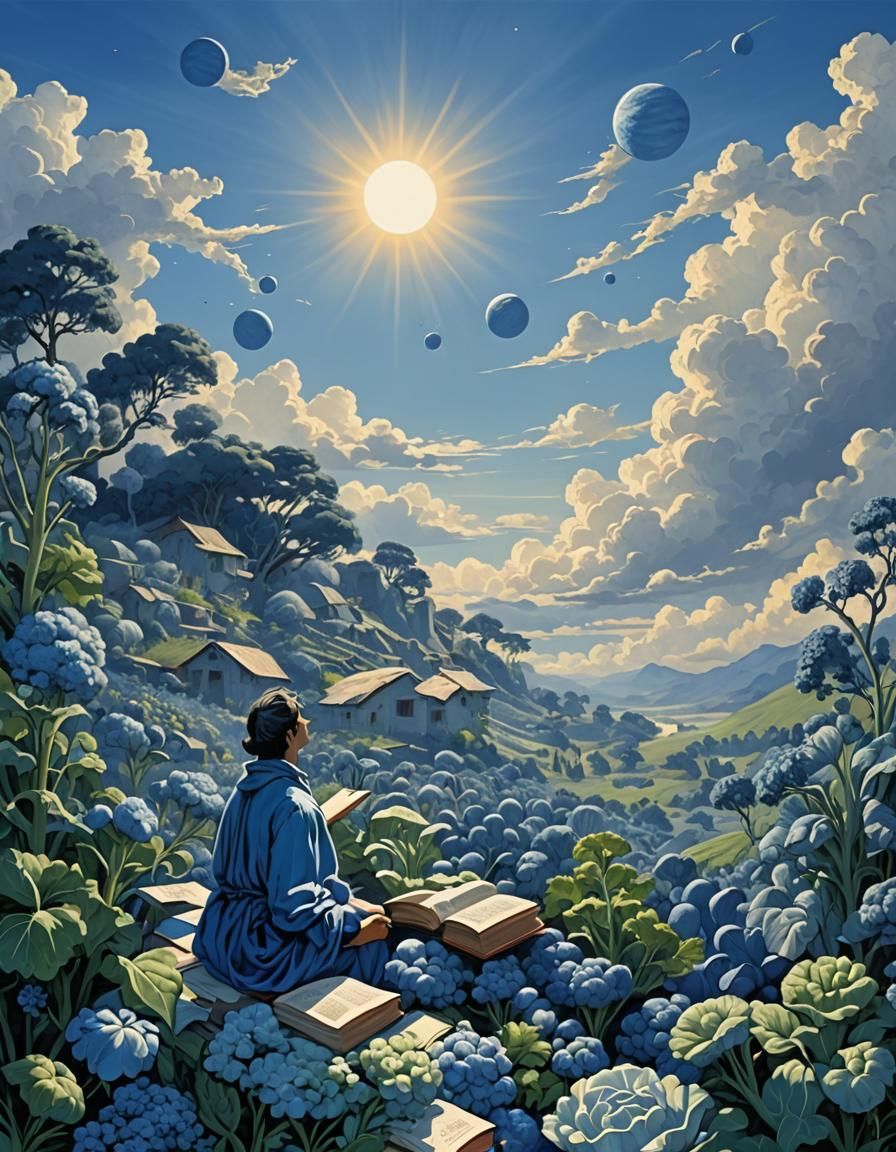 Surreal Blue World of Dreams and Magic