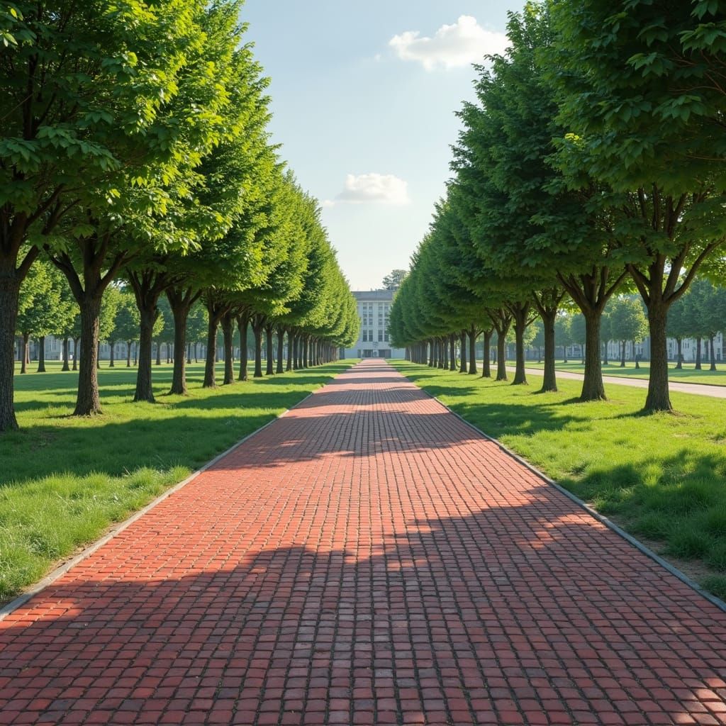 Endless Road in Vibrant Gingham Park