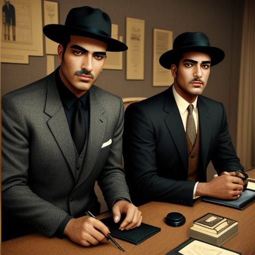 Film Noir: Arab Men in Suits, 1950s Style