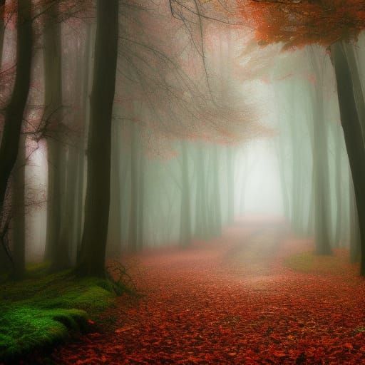 Ethereal Enchanted Forest in Pastel Colors