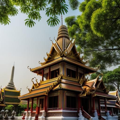 Bangkok Temple in Sharp Focus with Bokeh