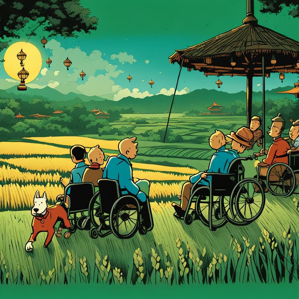 Tintin Style Comic of Indonesian Cultural Festival