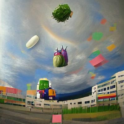 Hyperrealistic Katamari Ball Composition