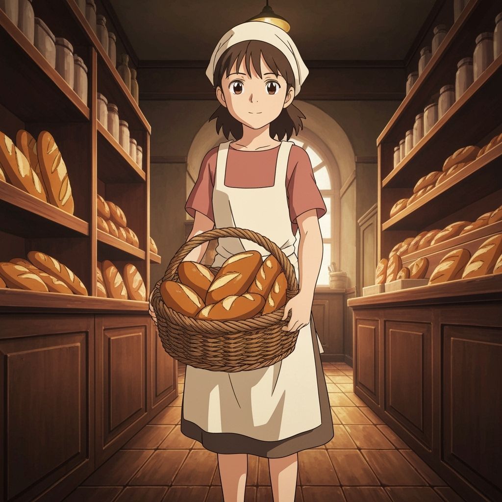 Enchanting Bakery Scene in Studio Ghibli Style