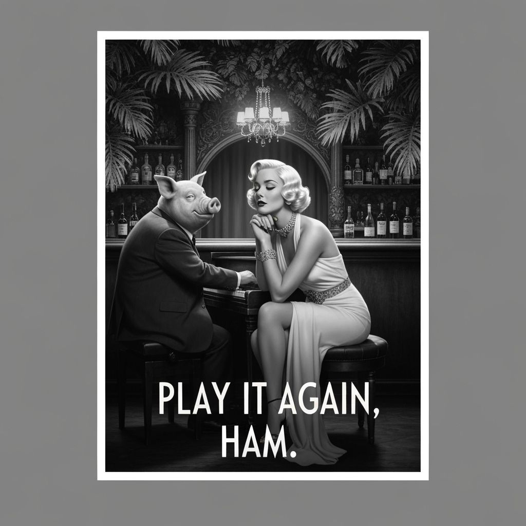 Play it Again, Ham: Film Noir Casablanca Poster