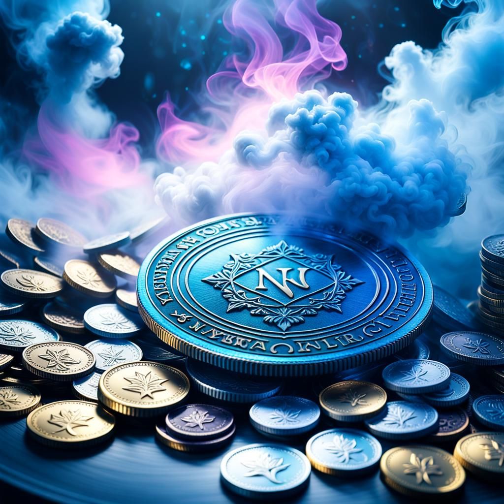 Surreal Narnia Coin Made of Ghostly Smoke