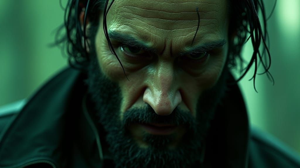 Crucified Neo: A Dark Fantasy Concept Art