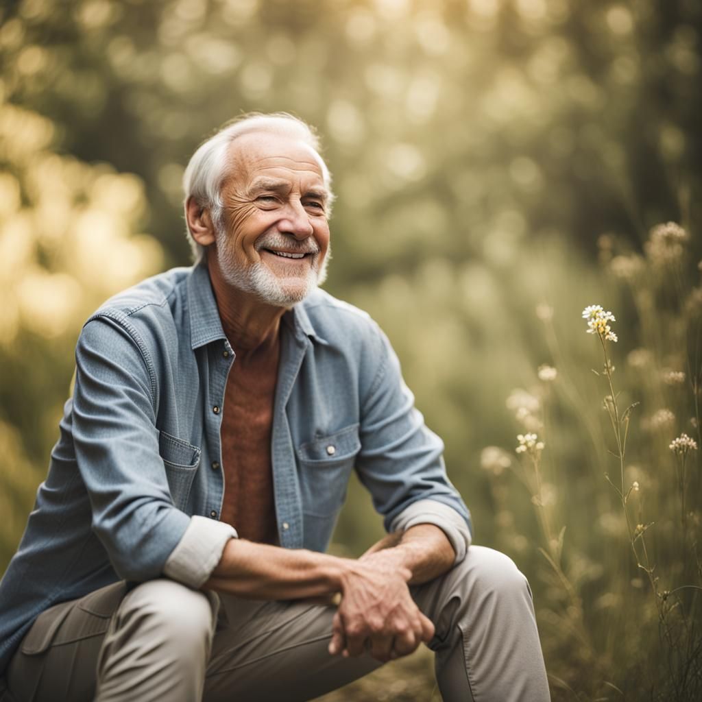 Man Embracing Nature's Beauty