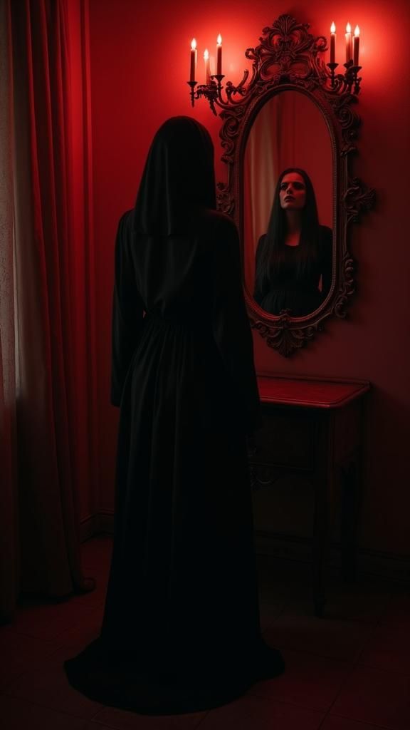 Sinister Reflection in Dark Gothic Style