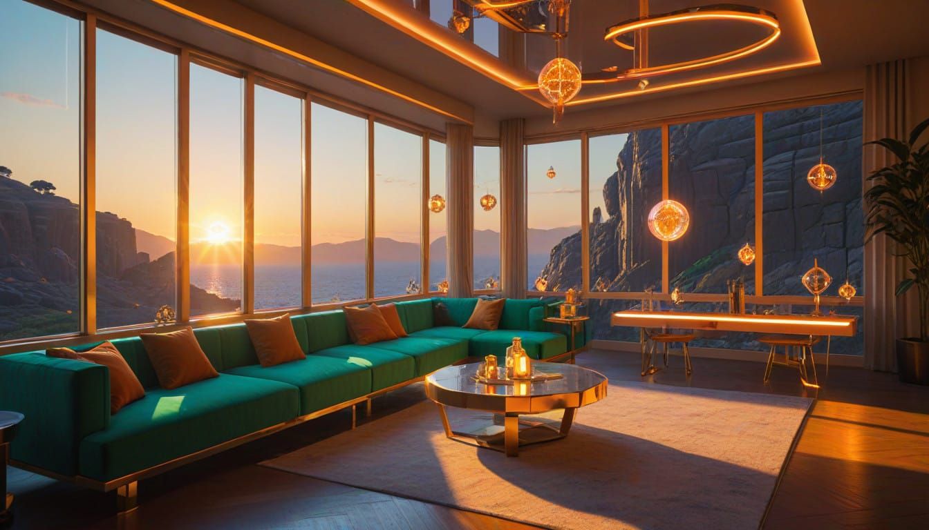 Surreal Cyberpunk Vision of the Jedi Holochron Room