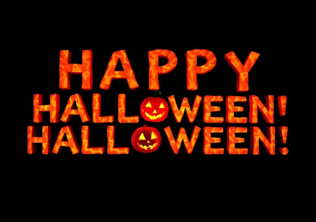 Happy Halloween Jack-o'-Lantern Word Art