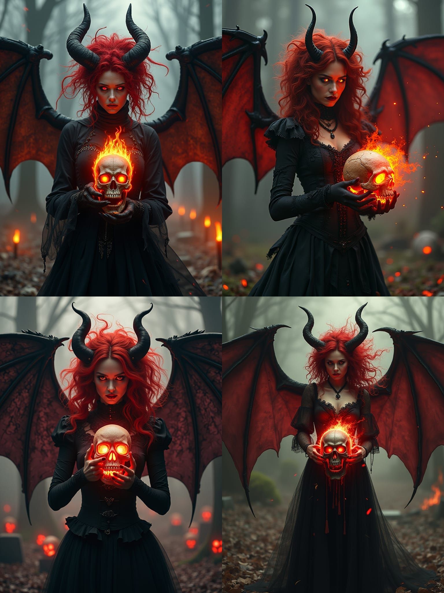 Infernal Victorian Demon in Cemetery Art