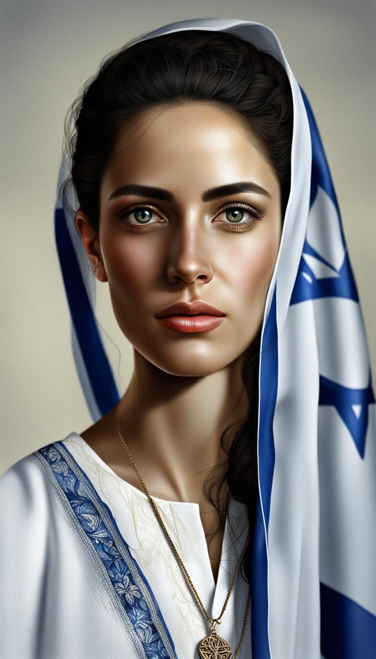 Hyperrealistic Portrait of a Beautiful Israeli Woman