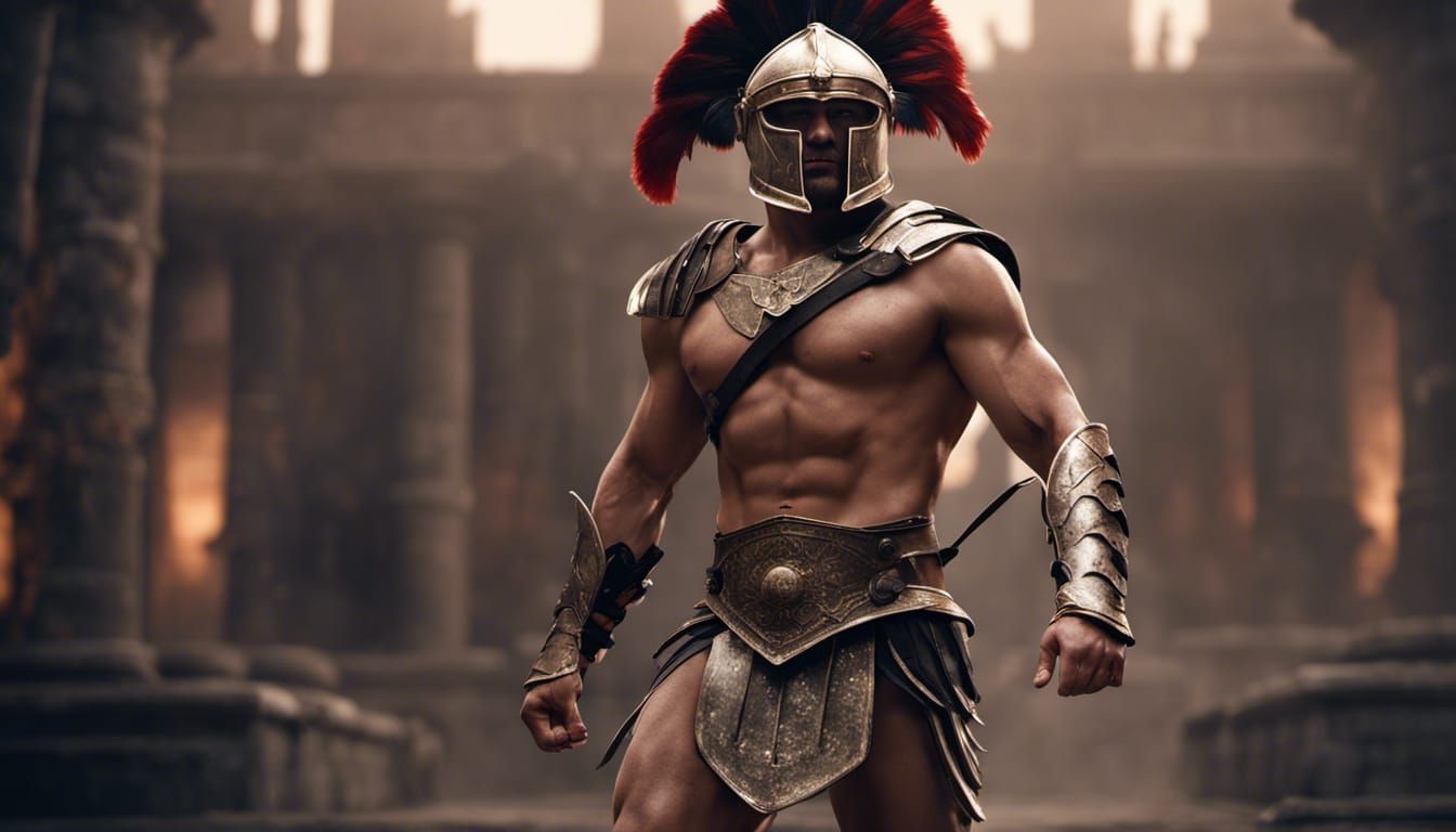photography, hyper detailed, photo-realistic, gladiator, handsome, dancer, 8k resolution trending on Artstation Unreal E...