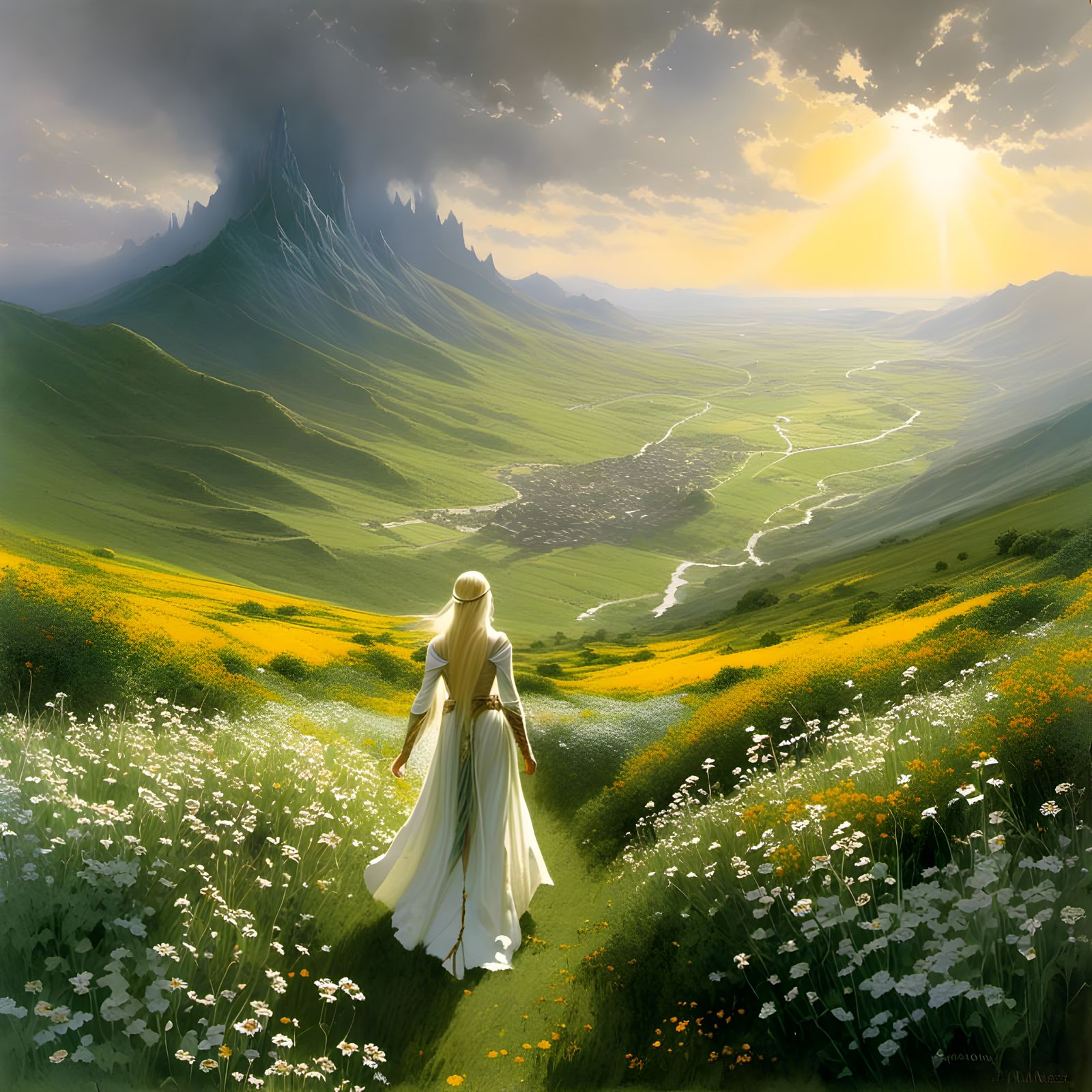 Elven Maiden in the Vale of Tumladen