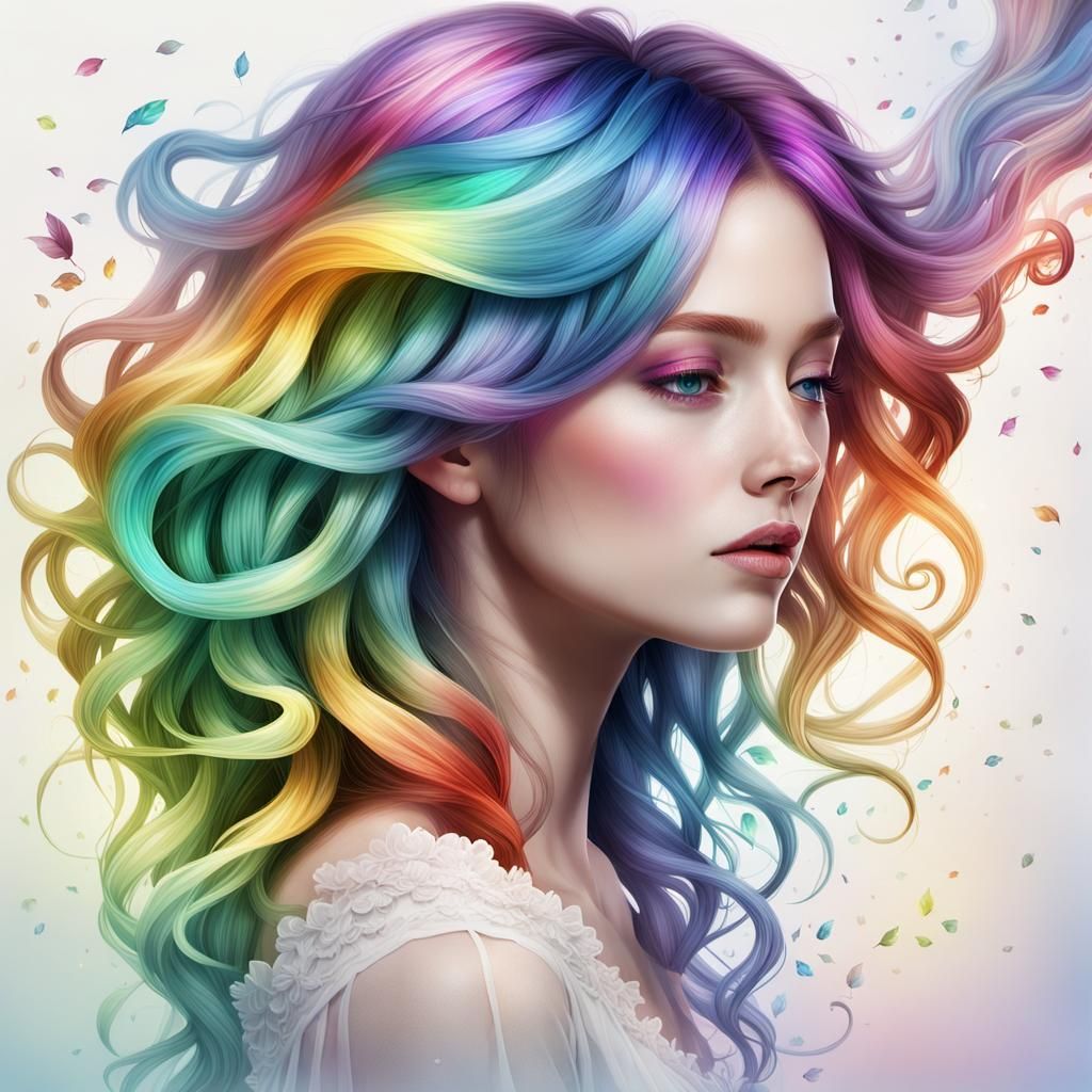 Rainbow hair