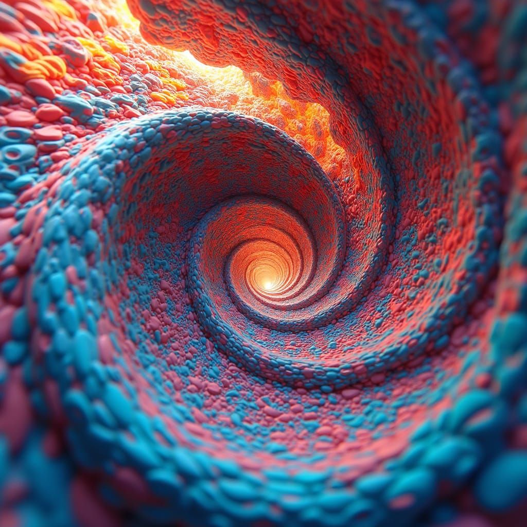 Vibrant Mobius Tessellation Time Warp Color Wheel