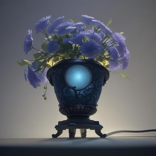 Ethereal Orbs: Surreal Anime Lamps in 3D