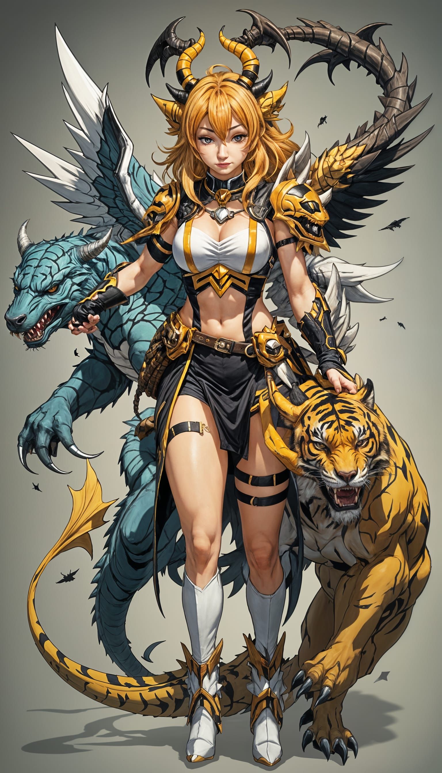 Chimera Girl: A Fusion of Mythical Beasts