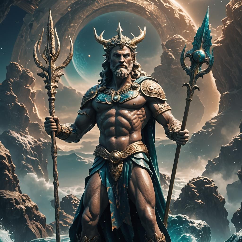 Neptune as a Beautiful Man in a Fantasy Universe