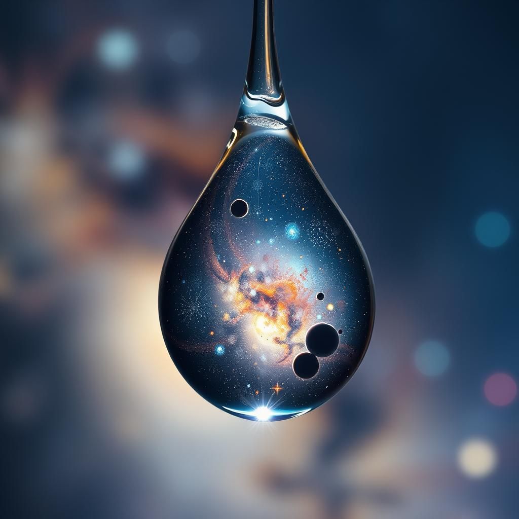 Galaxy in a Droplet: Surreal Space Art