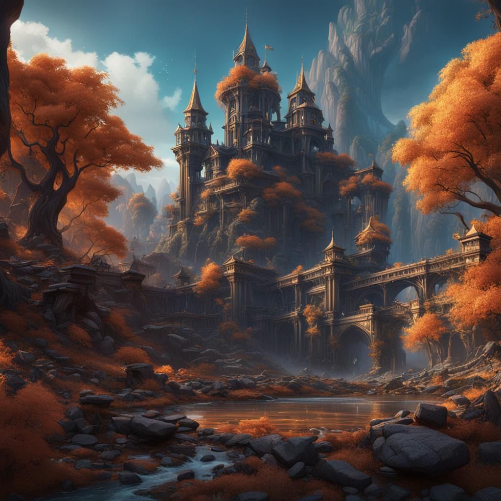 Fantastical Matte Painting in Deep Color