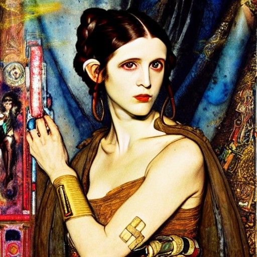 Princess Leia in Decadent Symbolist Style