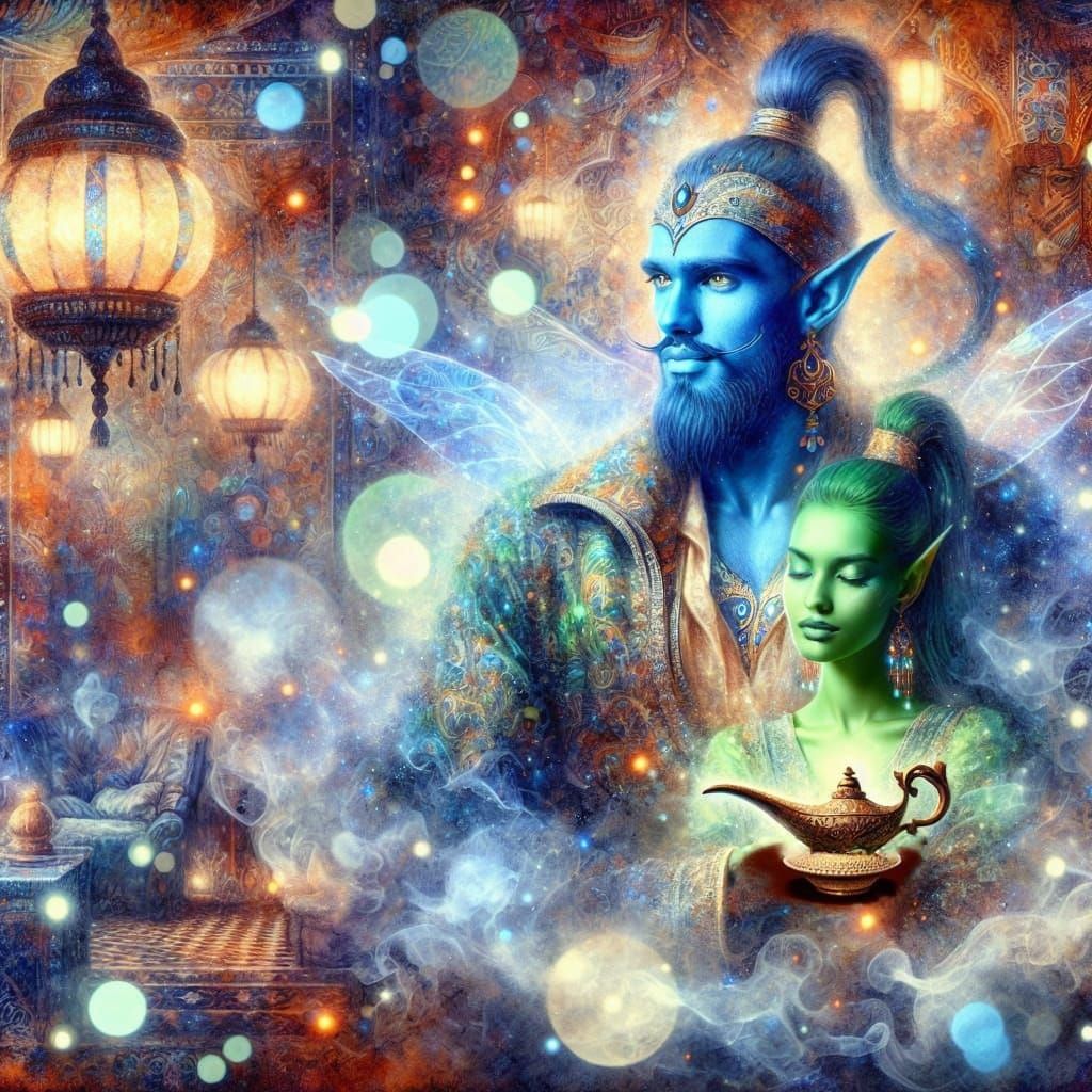 The Genie’s Lair /

#121 (20%) of 778 - FANTASTIC FANTASY CREATIONS 
Challenge hosted by WynSongByrd (7/2025)