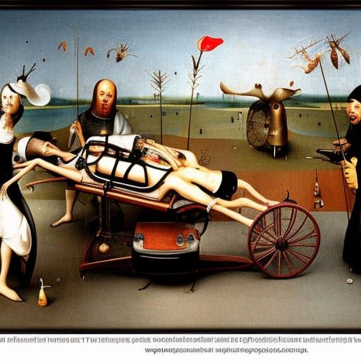 Steampunk Ambulance Inspired by Bosch and Dali