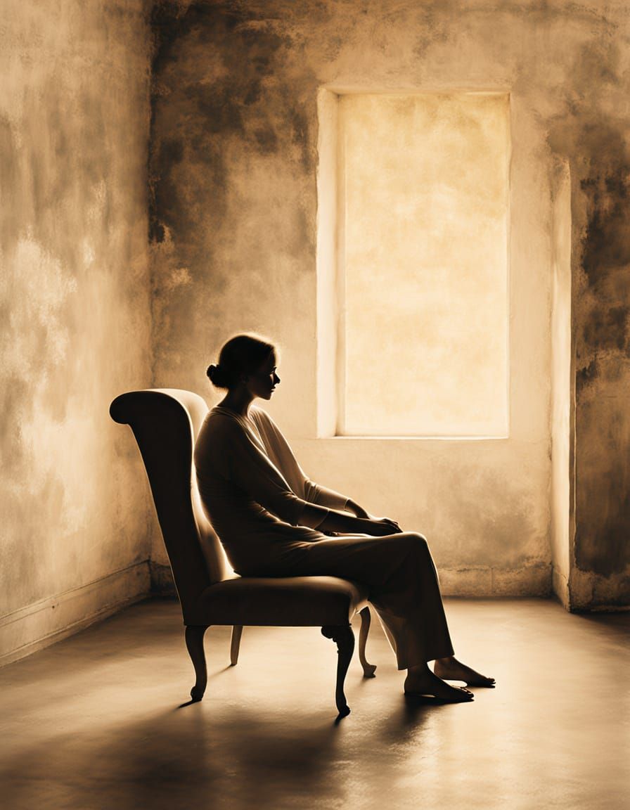 Solitary Figure in Ethereal Light, Fine Art Photography