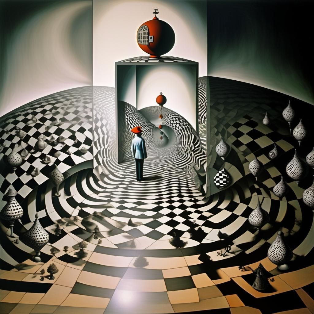 Mind-Bending Optical Illusion in Pop Art Style