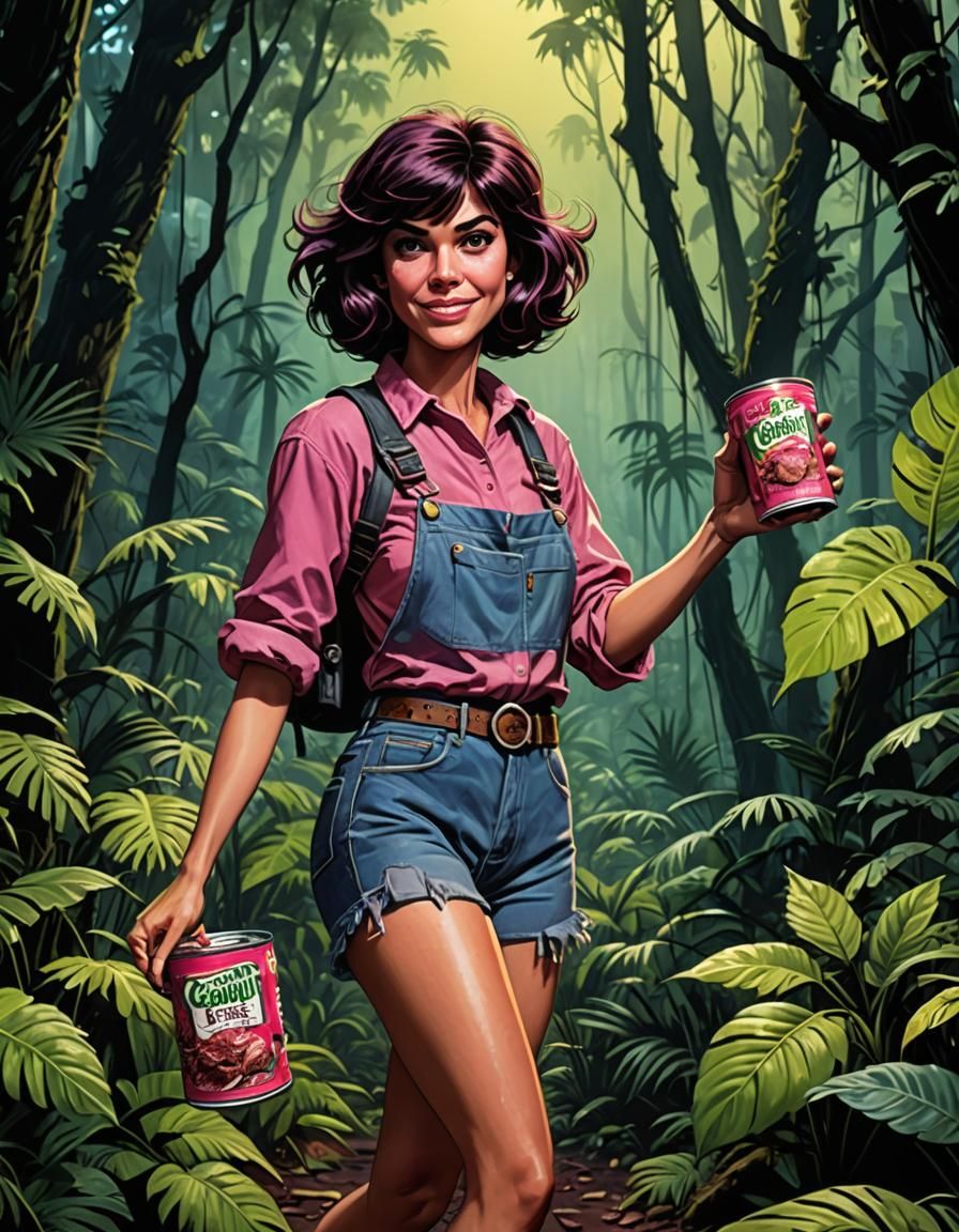 A young Adrienne Barbeau practicing Product Placement with a...
