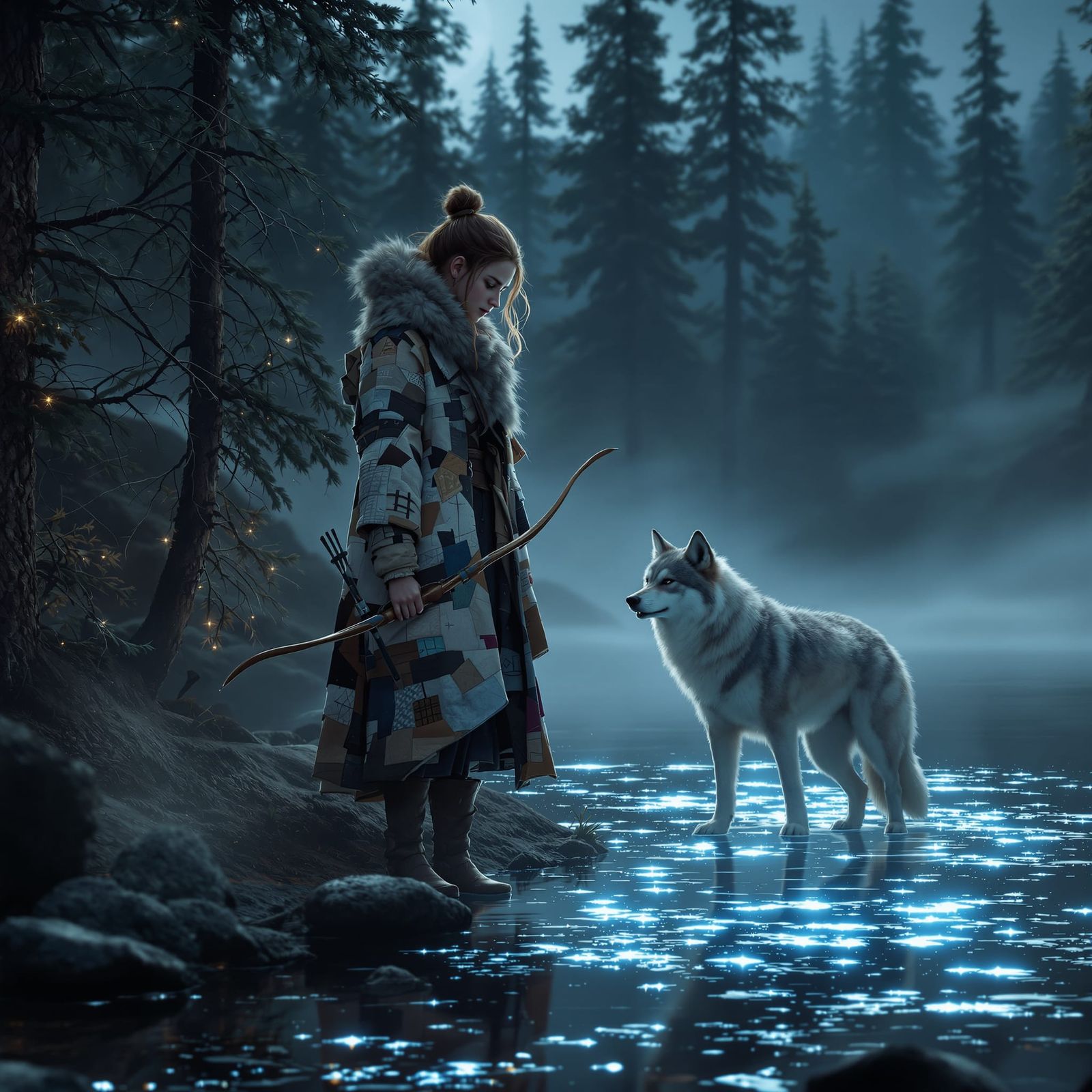 Ellie & Shiloh: Moonlit Forest River Adventure