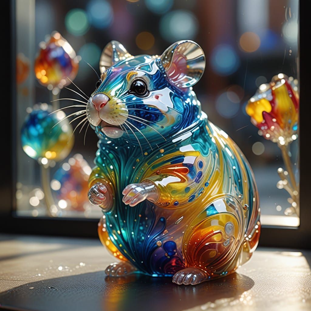 A Murano glass hamster