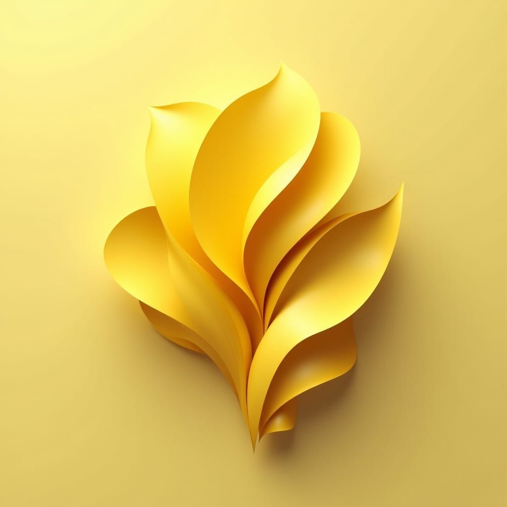 Minimalist Abstract Yellow Paper Composition