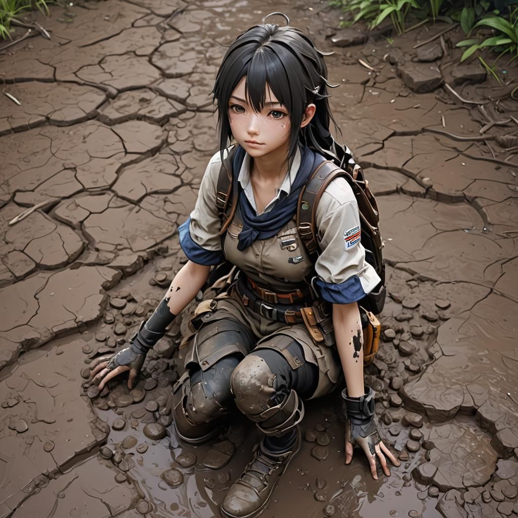 Detailed 3D Anime Art of Mud