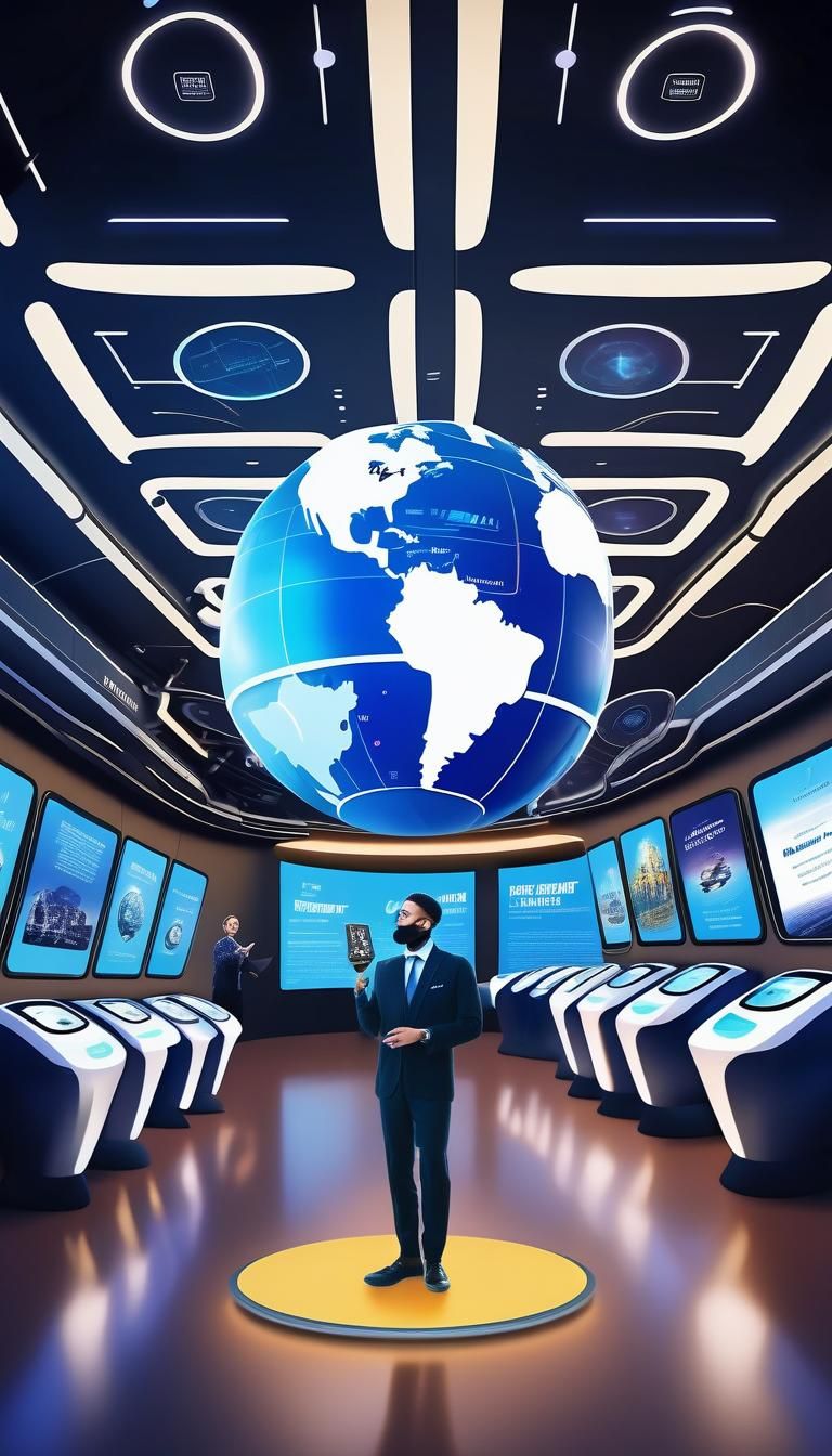 Futuristic AI Host at Awards Ceremony