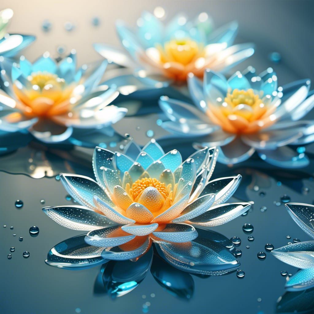Glass lotus pond