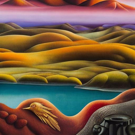 Majestic Landscape in Earth Art Style