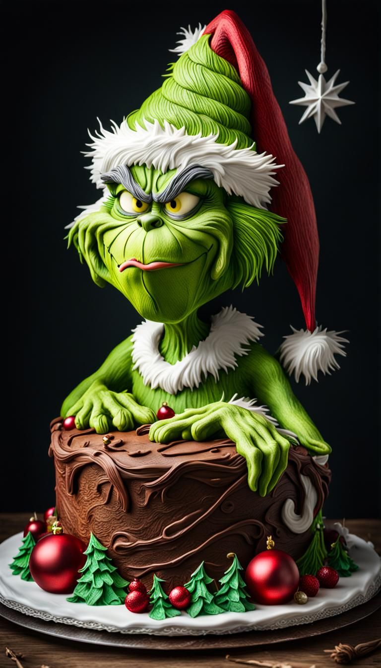 Sculpted Grinch Cake