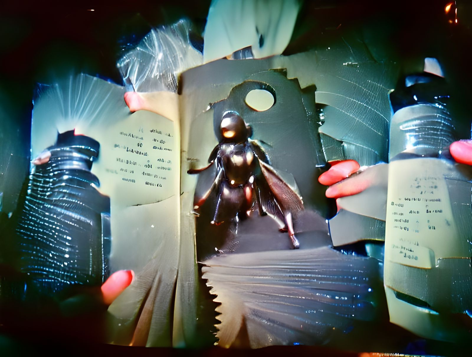 Woman Deciphers Code in Chitinous Suit