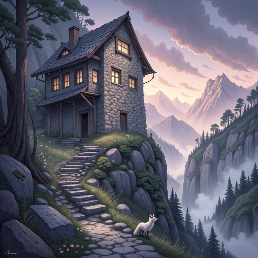 Surreal Spirit Fox Discovers Hidden Japanese Temple