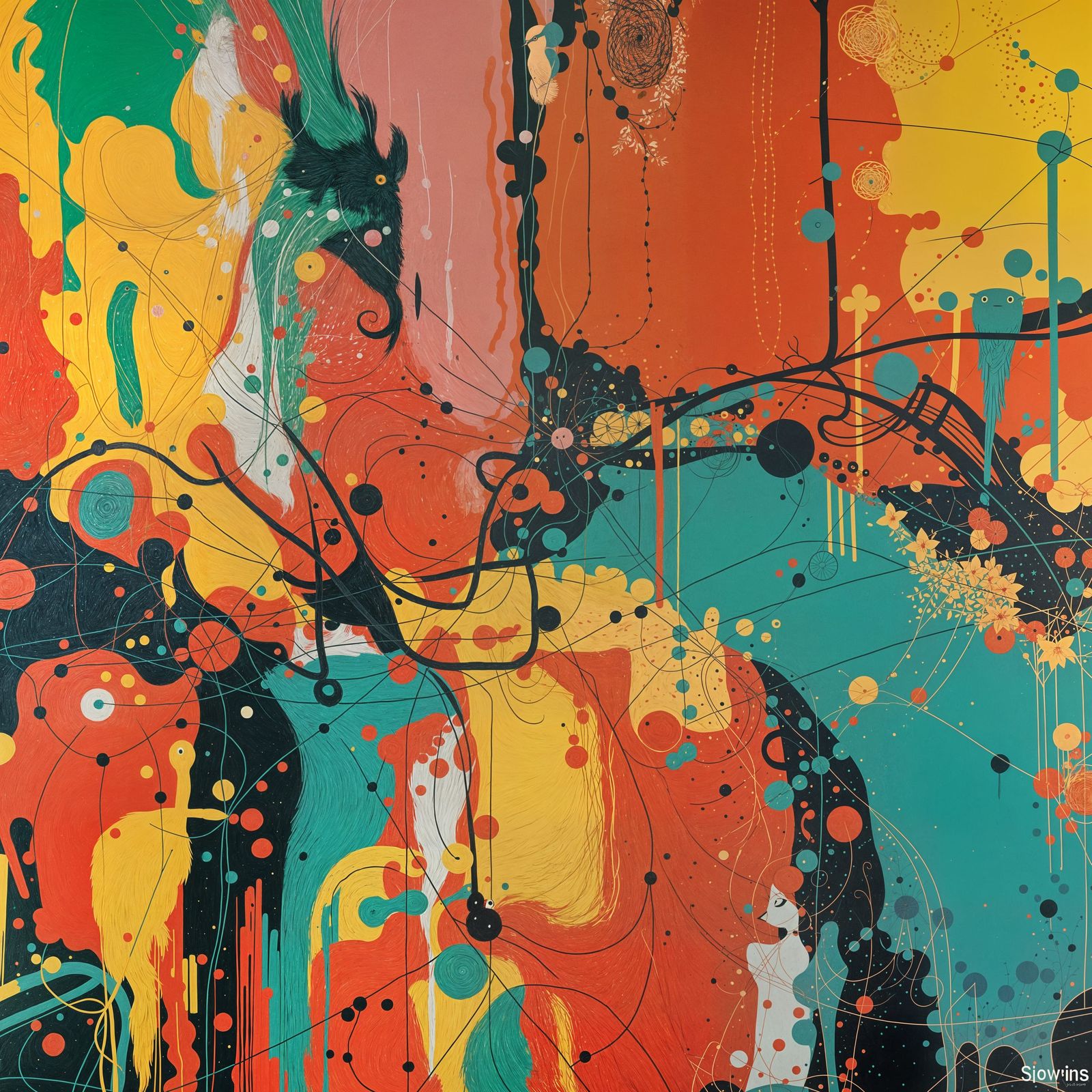 Vibrant Abstract Textures in Bold Colors